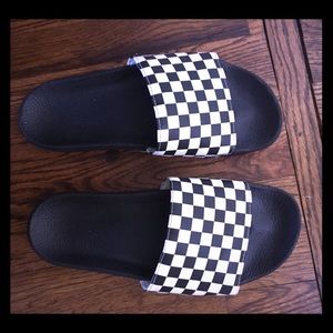 Vans checkered slides